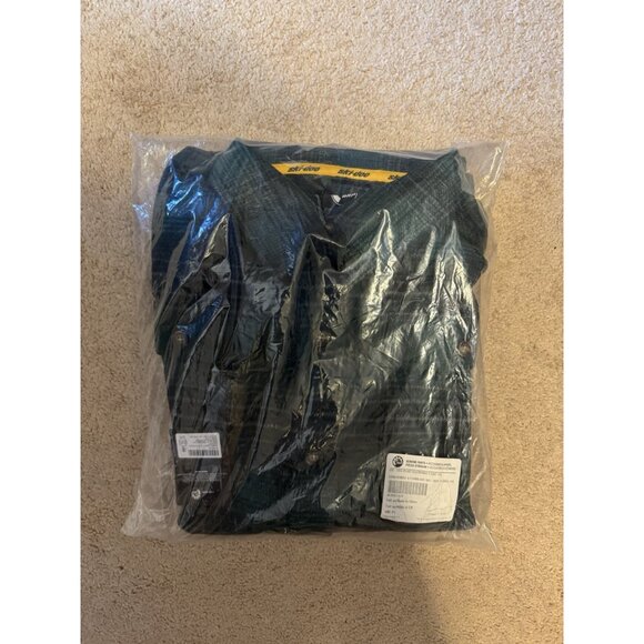 NEW GREEN SKI-DOO LADIES 2XL LIFESTYLE PLAID FLANNEL HEAVY OVERSHIRT - Picture 11 of 11